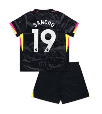 Chelsea Jadon Sancho #19 Tercera Equipación Niños 2024-25 Manga Corta (+ Pantalones cortos)